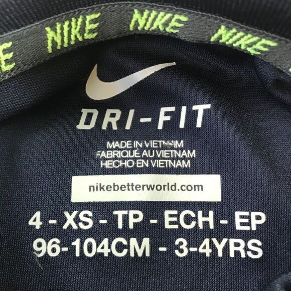 Nike Dri-Fit Kids Boys Navy Blue Polo Shirt XS - Picture 6 of 10